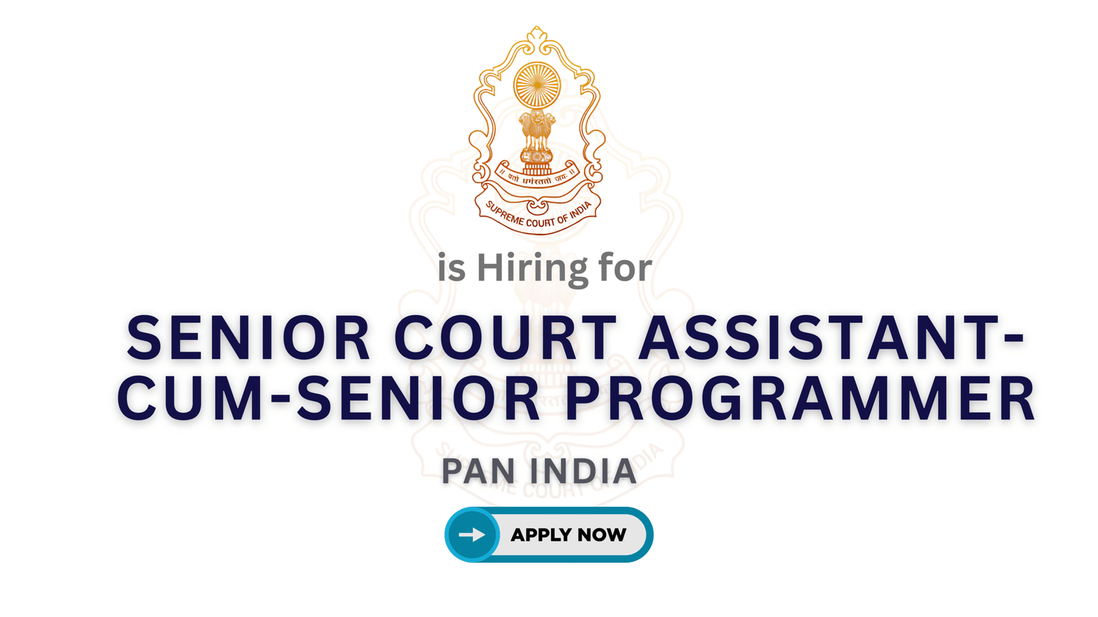 Supreme Court Recruitment 2025: Senior & Junior Court Assistant-cum-Programmer | Apply Now
